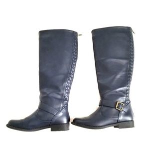 Just Fab Navy Blue Knee High Boots 7.5